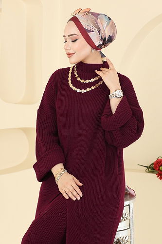moda selvim Combined 7081HBS856 Burgundy - Thumbnail