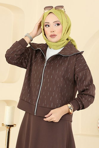 moda selvim طقم بني 7099TEG847 - Thumbnail