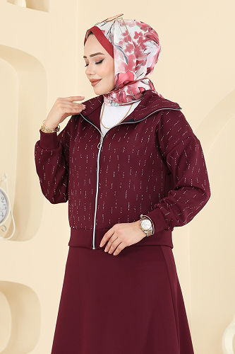moda selvim Combined 7099TEG847 Burgundy - Thumbnail