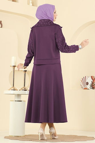 moda selvim طقم توتي 7099TEG847 - Thumbnail