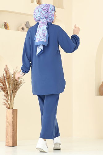 moda selvim طقم ازرق 710HBS856 - Thumbnail