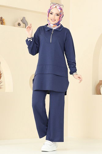 moda selvim طقم كحلي 710HBS856 - Thumbnail