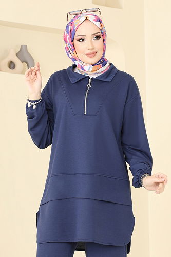 moda selvim طقم كحلي 710HBS856 - Thumbnail