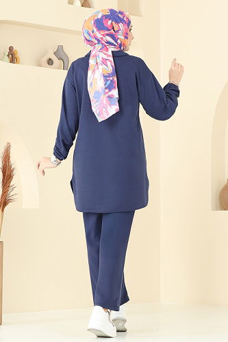 moda selvim طقم كحلي 710HBS856 - Thumbnail