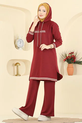 moda selvim Combined 716PM271 Burgundy - Thumbnail