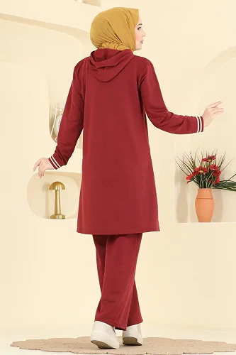 moda selvim Combined 716PM271 Burgundy - Thumbnail