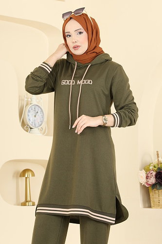 moda selvim طقم اخضر عفني 716PM271 - Thumbnail