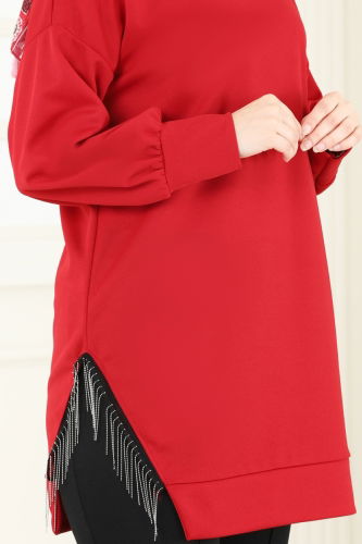 moda selvim Combined 7225AYD574 Red & Black - Thumbnail