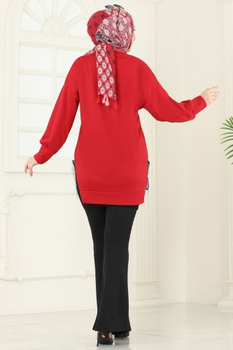 moda selvim Combined 7225AYD574 Red & Black - Thumbnail