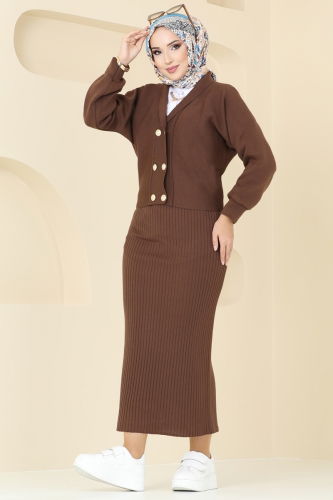 moda selvim Combined 725MT581 Brown - Thumbnail