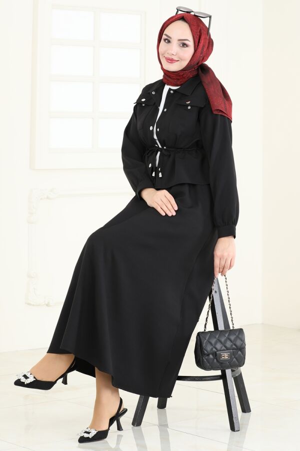 Modaselvim خصم صافٍ20%+20% في سلة التسوق طقم أسود 730MP806