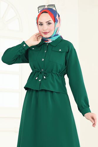 moda selvim طقم زيتي 730MP806 - Thumbnail