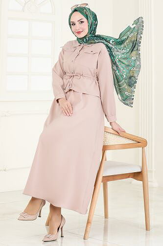 moda selvim طقم بيج 730MP806 - Thumbnail