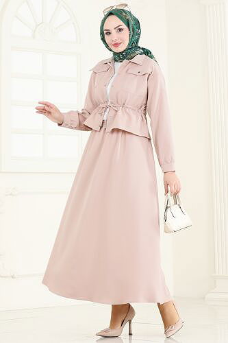 moda selvim طقم بيج 730MP806 - Thumbnail