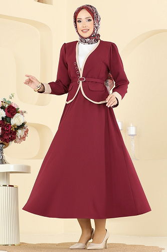 moda selvim Combined 7452MP806 Burgundy - Thumbnail