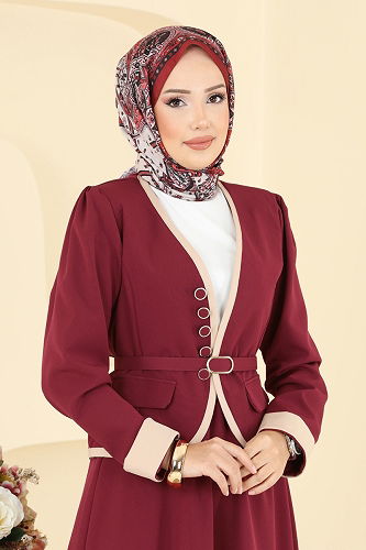 moda selvim Combined 7452MP806 Burgundy - Thumbnail