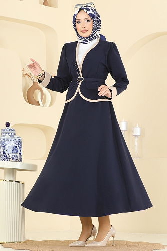 moda selvim طقم كحلي 7452MP806 - Thumbnail