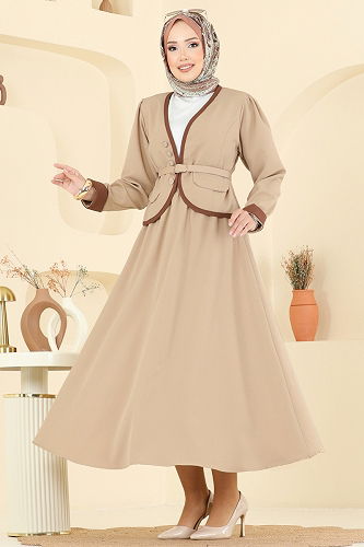 moda selvim طقم بيج 7452MP806 - Thumbnail