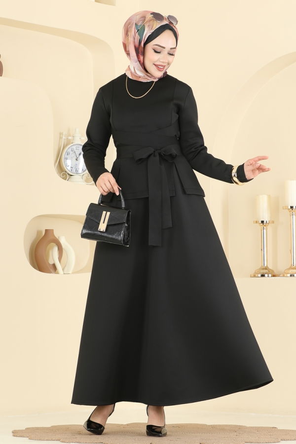 Modaselvim Hijab Combinations Combined 763SHE1174 Black