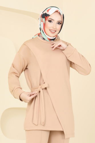 moda selvim طقم لاتيه غامق 8002MSM187 - Thumbnail