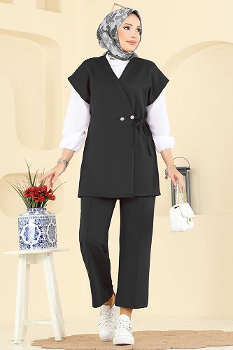 moda selvim Combined 8002TEG847 Black - Thumbnail