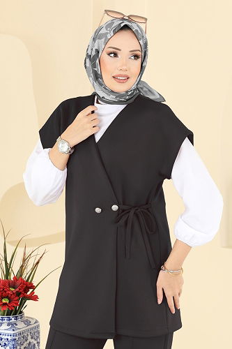 moda selvim Combined 8002TEG847 Black - Thumbnail