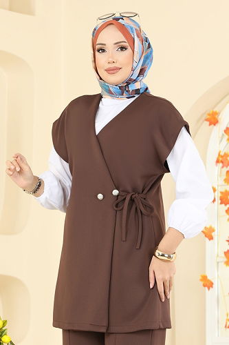 moda selvim Combined 8002TEG847 Brown - Thumbnail