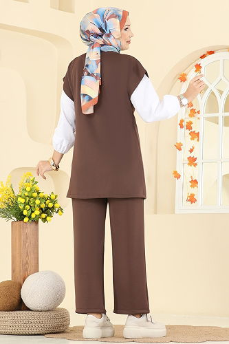 moda selvim Combined 8002TEG847 Brown - Thumbnail