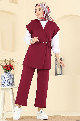 moda selvim Combined 8002TEG847 Burgundy - Thumbnail
