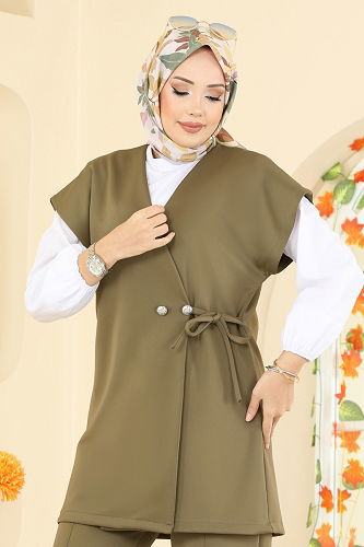 moda selvim Combined 8002TEG847 Oil Green - Thumbnail