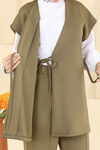 moda selvim طقم أخضر 8002TEG847 - Thumbnail