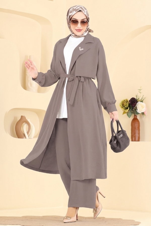 Modaselvim الاطقم طقم بيج غامق 8006TRT545
