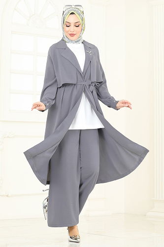 moda selvim Combined 8006TRT545 Gray - Thumbnail