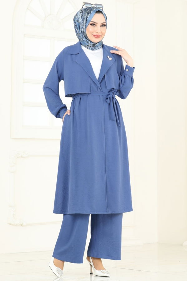 Modaselvim خصم صافٍ20%+20% في سلة التسوق طقم ازرق 8006TRT545