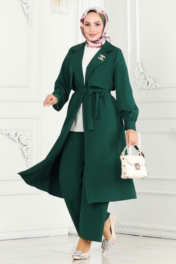 Modaselvim Hijab Combinations COMBINED 8008TRT545 Emerald