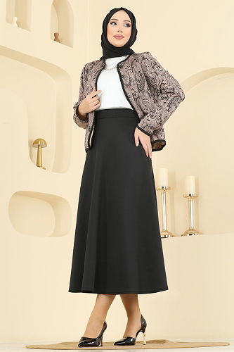 moda selvim Combined 8010TEG847 Black - Thumbnail