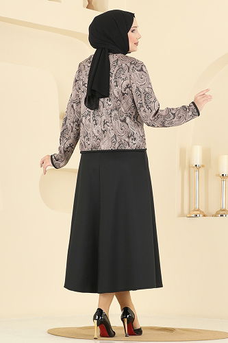 moda selvim طقم أسود 8010TEG847 - Thumbnail