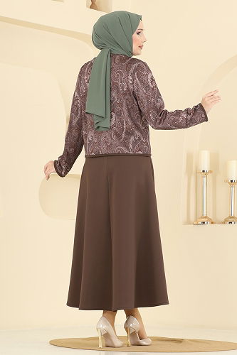 moda selvim طقم بني 8010TEG847 - Thumbnail