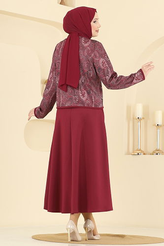 moda selvim Combined 8010TEG847 Burgundy - Thumbnail