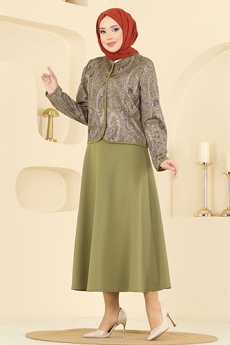 moda selvim Combined 8010TEG847 Khaki - Thumbnail