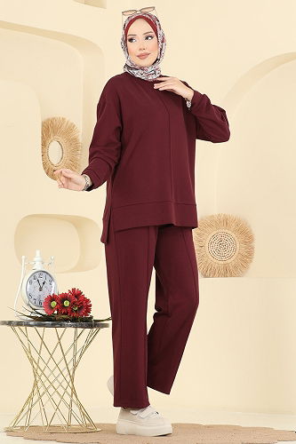 moda selvim Combined 8010UZ662 Burgundy - Thumbnail