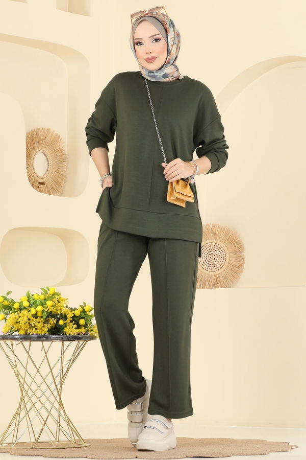 Modaselvim الاطقم طقم اخضر عفني 8010UZ662