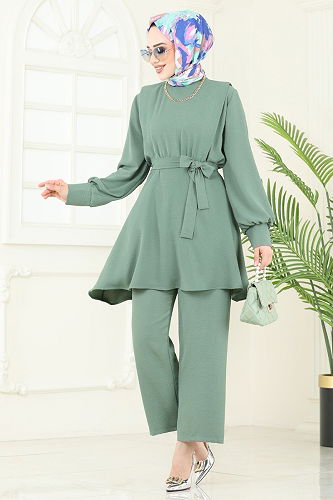 moda selvim Combined 8018TRT545 Almond Green - Thumbnail