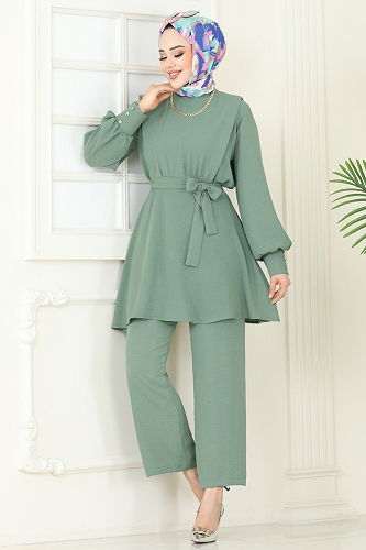 moda selvim Combined 8018TRT545 Almond Green - Thumbnail