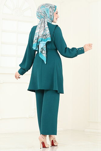 moda selvim طقم زيتي 8018TRT545 - Thumbnail