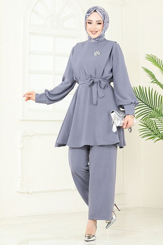 moda selvim Combined 8018TRT545 Gray - Thumbnail