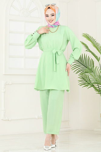 moda selvim Combined 8018TRT545 Pistachio Green - Thumbnail