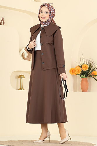 moda selvim Combined 8021TEG847 Brown - Thumbnail