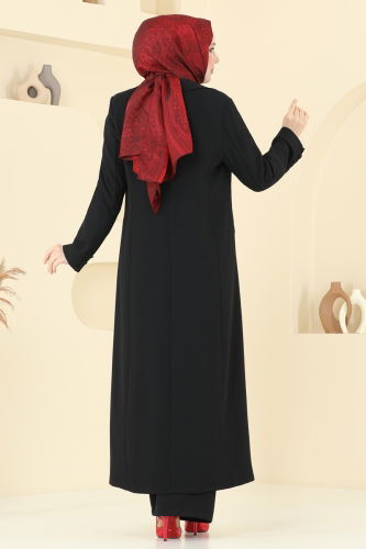 moda selvim طقم أسود 8036AB368 - Thumbnail