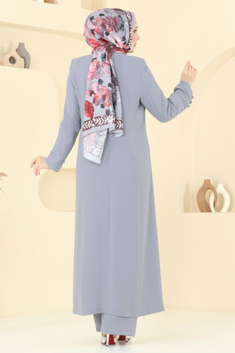 moda selvim طقم رمادي 8036AB368 - Thumbnail